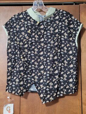 NWT Mandarin collar blouse Large